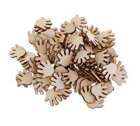 Lot de 100 découpes en bois en forme de main pour décoration, scrapbooking, travaux manuels