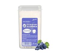 Lot de 100 -dents aromatisés à double pointe pour enlever les taches - Poils doux - Outils de soins bucco-dentaires pour hôtel, restaurant, camping, banquet, cuisine