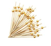 Lot de 100 -dents décoratifs pour cocktail | Élégante décoration de fête, longue pic à cocktail naturel et sûr, charmante présentation pour apéritif, boisson
