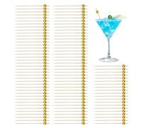 Lot de 100 -dents pour cocktails et apéritifs - Pour fruits - -dents fantaisie pour apéritifs, articles pour fêtes de Noël : nourriture, gâteaux, barbecue, saucisses, usage intérieur/extérieur