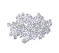 Lot de 100 dés carrés blancs à six faces avec tamis pour 8 mm