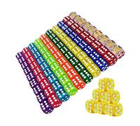 Lot de 100 dés, jeux de table, transparents, dés à six côtés, ensemble de dés de couleurs, ensemble de dés de jeu, dés de jeu, 6 côtés pour jeux de cartes de table, jeu et fête (A)