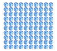 Lot de 100 dés ronds à six faces en acrylique de couleurs assorties 12 mm avec chiffres pour enfants