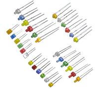 Lot de 100 diodes LED 1,8 mm 2 mm 2 x 3 x 4 mm 2 x 5 x 7 mm CC 1,8-3,2 V 20 mA (jaune, lentille diffuse 1,8 mm)