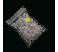 Lot de 100 diodes LED 5 mm Blanc Vert Rouge Bleu Jaune Orange Rose Violet Blanc chaud Lampe LED à tête ronde DIY (100 pcs jaune)