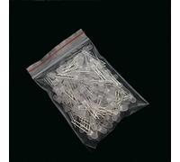 Lot de 100 diodes LED 5 mm Blanc Vert Rouge Bleu Jaune Orange Rose Violet Blanc chaud Lampe LED à tête ronde DIY (100 pcs Blanc)