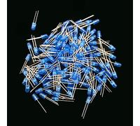 Lot de 100 diodes LED 5 mm Blanc Vert Rouge Bleu Jaune Orange Rose Violet Blanc chaud Lampe LED à tête ronde DIY (100 pcs Bleu)
