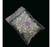Lot de 100 diodes LED 5 mm Blanc Vert Rouge Bleu Jaune Orange Rose Violet Blanc chaud Tête ronde Diode électroluminescente DIY (100 pièces blanc-violet)
