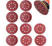Lot de 100 disques abrasifs 125 mm 8 trous Pour ponceuse excentrique (10-400 grains)