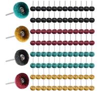 Lot de 100 disques abrasifs de 25 mm pour Dremel - Disque abrasif en forme de T - Pour polir, nettoyer et dérouiller le métal - Mini roues abrasives à tige de 3 mm