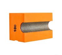 Lot de 100 disques de polissage à main pour carrelage et verre avec dos en éponge pour une prise en main confortable et un raffinement