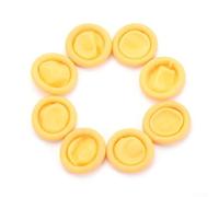 Lot de 100 doigtiers antidérapants en latex pour protection du bout des doigts, gants en caoutchouc pour réparation électronique, nail art, tatouage et utilisation industrielle, 6,5 cm de long, jaune