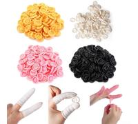 Lot de 100 doigtiers en latex pour la protection des doigts dans l'assemblage électronique, la communication, l'industrie des semi-conducteurs, le nail art et les applications artisanales (jaune)