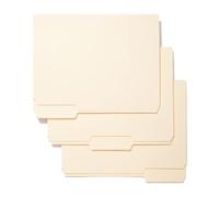 Lot de 100 dossiers à onglets - 25,6 x 24,1 cm - Construction légère - Pour la maison, le bureau, l'école, la salle de classe, les contrats, les documents, l'utilisation professionnelle