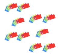 Lot de 100 Drapeaux à Main sur Hampe 20X28 CM Mini Colorés pour Événements Sportifs Fêtes et Encouragements D’Inauguration Polyvalents