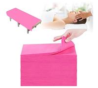Lot de 100 draps de lit jetables, 78 x 180 cm, imperméables en tissu non tissé pour massage, thérapie, tatouage, salon de beauté, hôtel, esthéticienne (rose)