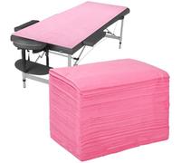 Lot de 100 draps de lit jetables en polypropylène pour lits de cils et tables de massage, housses non tissées imperméables, 78,7 x 180,9 cm, parfait pour l'hygiène et le confort