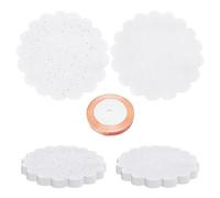 Lot de 100 écharpes en tulle, 1 rouleau de ruban, tulle de faveur de mariage, tulle blanc, confettis en tulle, sachets de bonbons en tulle