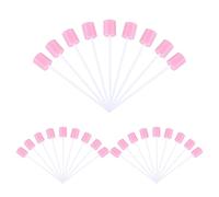Lot de 100 Écouvillons en Mousse Jetables,Bâtonnets Jetables Stériles pour Soins Bucco-dentaires,Écouvillons pour Usage Médical Oral Buccal (Rose)