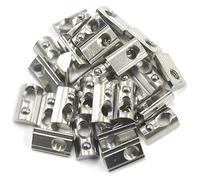 Lot de 100 écrous à bille en acier au carbone à ressort M8 en T pour profilés en aluminium de la série européenne 4040 4080, rainures de 8 mm