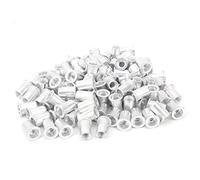Lot de 100 Écrous à Sertir M8 Rivets Aveugles Aluminium Tête Plate pour Tôles Tubes Métalliques Quincaillerie Galvanisée avec Outil de Pose