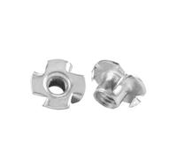 Lot de 100 écrous captifs M2 M3 M4 M5 M6 M8 M10 M12, quatre inserts en T for meubles bois zingué(M4)