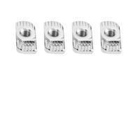 Lot de 100 écrous coulissants en T (type 30T) en acier au carbone haute résistance - 16 mm x 5 mm x 8 mm - Bloc d'écrous filetés pour profilés en aluminium (Norme européenne) (Mch)