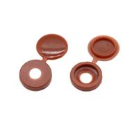 Lot de 100 écrous de protection en plastique pour meubles à charnière - Capuchon à vis de protection automobile encliquetable (noir/blanc/gris argenté/gris foncé/marron orange/marron foncé) (gris