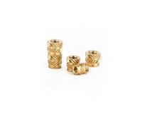 Lot de 100 écrous d'insertion thermodurcissables, filetage femelle, inserts moletés en laiton, pressés dans les trous for impression 3D M2 M3(M3 x D4.2 x L4.5)