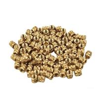 Lot de 100 écrous filetés en laiton avec filetage interne moleté pour une utilisation avec ABS, et autres thermostiques (M4 x 4 x 6)