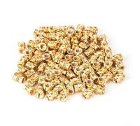 Lot de 100 écrous filetés en laiton M2 5 auto-clinquants avec filetage moleté, adaptés pour la fixation de matériaux thermoplastiques et l'utilisation électronique (M2,5 x 4 x 3,5)