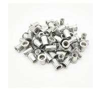 Lot de 100 écrous for riveter en aluminium M3 M4 M5 M6 M8, kit de rivets filetés en métal, écrous for tête plate, écrous filetés(70pcs M6)