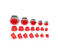 Lot de 100 écrous hexagonaux en acier au carbone, écrous en acier inoxydable, caoutchouc souple, bouchon en silicone, cache-tube rond (100 pièces, DR 8,5 A)