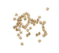 Lot de 100 écrous M2 5 filetés en laiton avec auto-serrage et moleté pour une utilisation dans les thermoplastiques, les pièces et le montage électronique (M2,5 x 5 x 3,5)