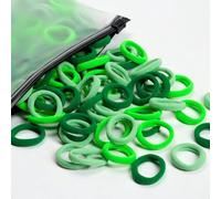 Lot de 100 élastiques à cheveux en coton pour bébés filles et enfants, petits élastiques à cheveux multicolores sans couture pour queue de cheval (vert mélangé)