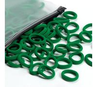 Lot de 100 élastiques à cheveux en coton pour bébés filles et enfants, petits élastiques à cheveux multicolores sans couture pour queue de cheval (vert foncé)