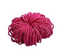 Lot de 100 élastiques à cheveux en nylon sans danger pour filles - 3 cm - Pour le sport - Pour queue de cheval - Ne casse pas - Pour cheveux fins/épais, bouclés longs et fins - Rose vif - Taille