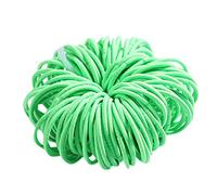 Lot de 100 élastiques à cheveux en nylon sans danger pour filles - 3 cm - Pour le sport - Sans dommages - Pour cheveux fins/épais, bouclés et fins - Vert - Taille unique