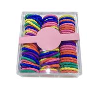 Lot de 100 élastiques à cheveux pour enfants - Élastiques pour queue de cheval pour filles