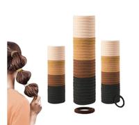 Lot de 100 élastiques à cheveux pour filles, doux et élastiques, sans couture, en coton épais, sans couture, pour femmes, hommes et enfants