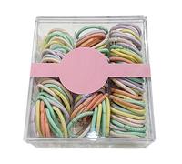 Lot de 100 élastiques à cheveux pour filles - Supports de queue de cheval extensibles pour enfants