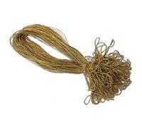 Lot de 100 élastiques pour bijoux - Doré métallique - Pour cartes d'invitation avec feuille d'insertion - Pour cartes pliantes A6 B6 - Format long - Carré - A5 - Avec jolie boucle