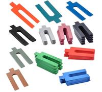 Lot de 100 emballages en plastique assortis - 6 tailles de cales et entretoises (1 mm à 6 mm) pour carrelage, sol, travail du bois et amélioration de la maison - Construction durable - nivellement