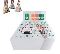 Lot de 100 emballages triangulaires pour Onigiri, Onigiri-Wrapper, sacs de riz pour Onigiri, micro-ondes Onigiri B-ags, sacs alimentaires triangulaires transparents, papier d'emballage pour sushis