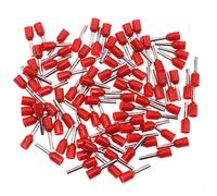 Lot de 100 embouts de câble pour câble de 1,5 mm2 / toron isolé rouge pour sertir / écraser en cuivre étamé
