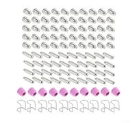 Lot de 100 embouts de torche pour coupe-plasma comprenant 40 électrodes, 40 buses, 10 tasses, 10 guides pour SG-55 pour AG-60 WSD-60 CUT-60