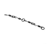 Lot de 100 émerillons rotatifs pour pêche à la carpe à changement rapide, couleur noire mate pour une intégration sans couture avec le lit du lac (50 pièces)