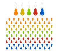 Lot de 100 enfile-aiguilles - En plastique - Pour enfiler les cheveux - Avec cordon de serrage - En plastique - Pour la couture à la main - Pour le bricolage - Broderie simple - Multicolore