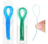 Lot De 100 Enfile-Fils Dentaires - Fil Dentaire Profond - Pour Ponts, Appareils Dentaires, Prothèses Dentaires, Implants Dentaires, Anneau En Nylon, Facile À Utiliser, Haleine Fraîche (Lot De 2)