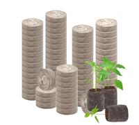 Lot de 100 Engrais de démarrage pour d'intérieur - 30 mm - Terreau de Jardin Contenant de la Tourbe - Convient pour l'extérieur, Les légumes, Les Arbres, Les Cactus, Les orchidées, Les